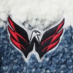 Women's G-III 4Her By Carl Banks Navy/White Washington Capitals Plaid Sherpa Quarter-Zip Jacket -G-III Sales Store unnamed file 1030