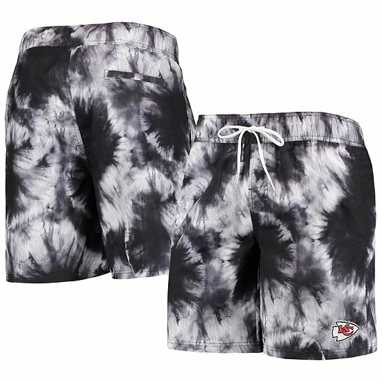 Men's G-III Sports By Carl Banks Black Kansas City Chiefs Splash Volley Swim Shorts 1 Men's G-III Sports By Carl Banks Black Kansas City Chiefs Splash Volley Swim Shorts