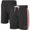 Men's G-III Sports By Carl Banks Black/Orange Philadelphia Flyers Sand Beach Swim Shorts