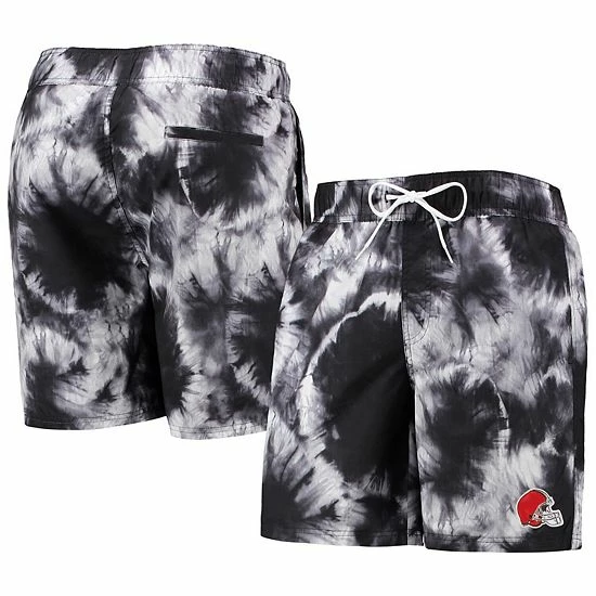 Men's G-III Sports By Carl Banks Black Cleveland Browns Splash Volley Swim Shorts 1 Men's G-III Sports By Carl Banks Black Cleveland Browns Splash Volley Swim Shorts