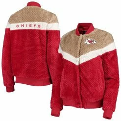 Women's G-III 4Her By Carl Banks Red/Cream Kansas City Chiefs Riot Squad Sherpa Full-Snap Jacket