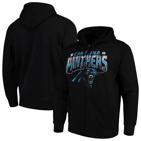 Men's G-III Sports By Carl Banks Black Carolina Panthers Perfect Season Full-Zip Hoodie 1 Men's G-III Sports By Carl Banks Black Carolina Panthers Perfect Season Full-Zip Hoodie