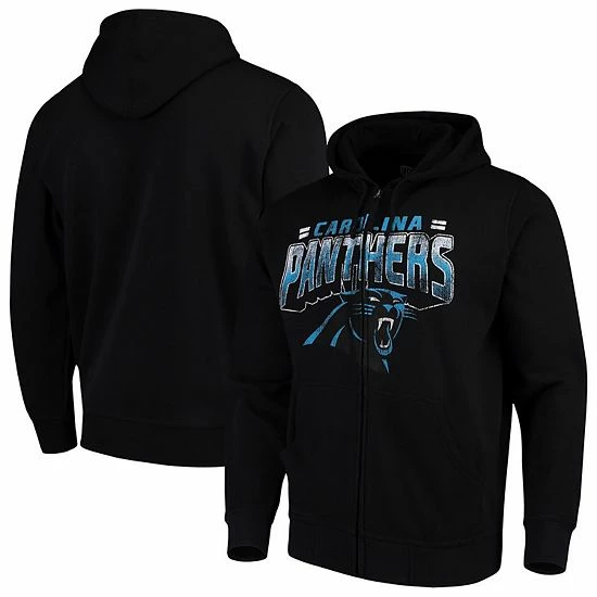Men's G-III Sports By Carl Banks Black Carolina Panthers Perfect Season Full-Zip Hoodie 2 Men's G-III Sports By Carl Banks Black Carolina Panthers Perfect Season Full-Zip Hoodie - Image 2