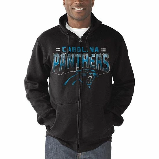 Men's G-III Sports By Carl Banks Black Carolina Panthers Perfect Season Full-Zip Hoodie 5 Men's G-III Sports By Carl Banks Black Carolina Panthers Perfect Season Full-Zip Hoodie - Image 5
