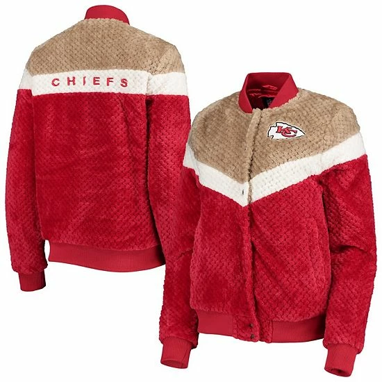 Women's G-III 4Her By Carl Banks Red/Cream Kansas City Chiefs Riot Squad Sherpa Full-Snap Jacket 2 Women's G-III 4Her By Carl Banks Red/Cream Kansas City Chiefs Riot Squad Sherpa Full-Snap Jacket - Image 2