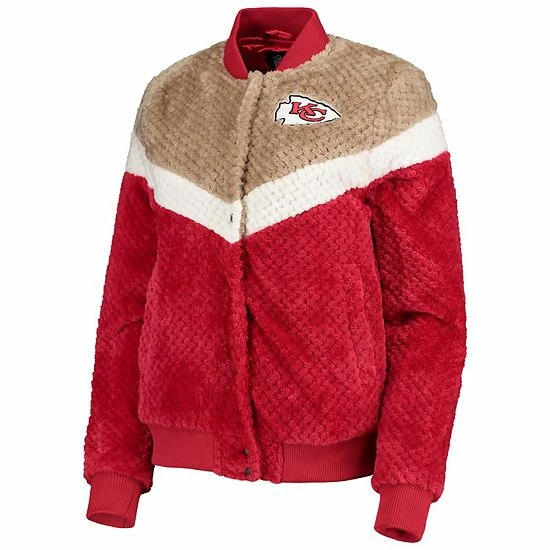 Women's G-III 4Her By Carl Banks Red/Cream Kansas City Chiefs Riot Squad Sherpa Full-Snap Jacket 3 Women's G-III 4Her By Carl Banks Red/Cream Kansas City Chiefs Riot Squad Sherpa Full-Snap Jacket - Image 3