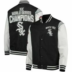 Men's G-III Sports By Carl Banks Black/White Chicago White Sox Complete Game Commemorative Full-Snap Jacket