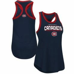Women's G-III Sports By Carl Banks Navy Montreal Canadiens Showdown Slub Racerback Tank Top