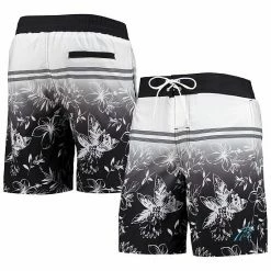 Men's G-III Sports By Carl Banks Black Carolina Panthers Island Volley Swim Shorts