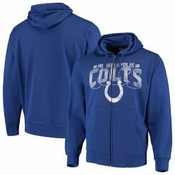 Men's G-III Sports By Carl Banks Royal Indianapolis Colts Perfect Season Full-Zip Hoodie