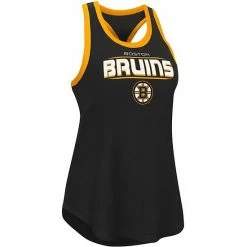 Women's G-III Sports By Carl Banks Black Boston Bruins Showdown Slub Racerback Tank Top -G-III Sales Store unnamed file 1212