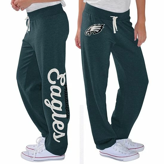 Women's G-III 4Her By Carl Banks Midnight Green Philadelphia Eagles Scrimmage Fleece Pants 2 Women's G-III 4Her By Carl Banks Midnight Green Philadelphia Eagles Scrimmage Fleece Pants - Image 2
