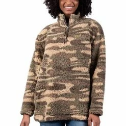 Women's G-III Sports By Carl Banks Camo Washington Capitals Sherpa Quarter-Zip Jacket