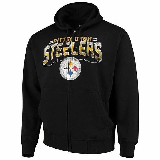 Men's G-III Sports By Carl Banks Black Pittsburgh Steelers Perfect Season Full-Zip Hoodie 3 Men's G-III Sports By Carl Banks Black Pittsburgh Steelers Perfect Season Full-Zip Hoodie - Image 3