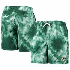 Men's G-III Sports By Carl Banks Green Green Bay Packers Splash Volley Swim Shorts