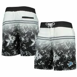 Men's G-III Sports By Carl Banks Black Detroit Lions Island Volley Swim Shorts