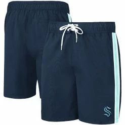 Men's G-III Sports By Carl Banks Deep Sea Blue Seattle Kraken Sand Beach Swim Shorts