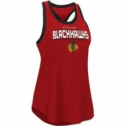 Women's G-III Sports By Carl Banks Red Chicago Blackhawks Showdown Slub Racerback Tank Top -G-III Sales Store unnamed file 1904