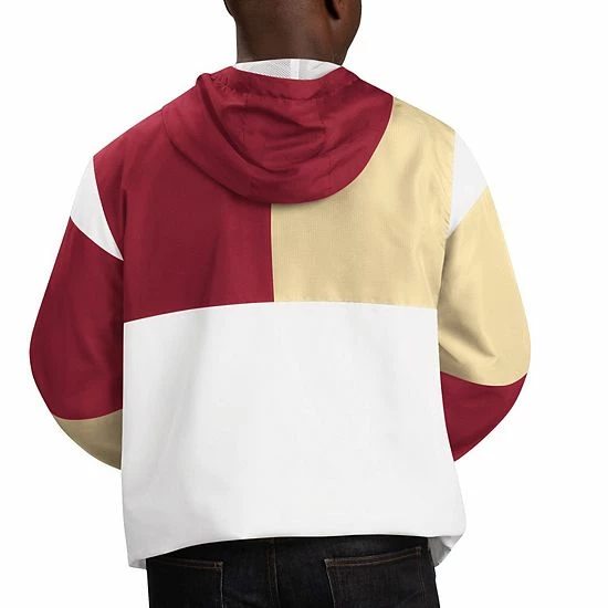 Men's G-III Sports By Carl Banks White/Garnet Florida State Seminoles College Fair Catch Half-Zip Hoodie 3 Men's G-III Sports By Carl Banks White/Garnet Florida State Seminoles College Fair Catch Half-Zip Hoodie - Image 3