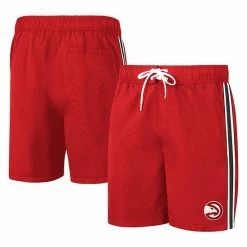 Men's G-III Sports By Carl Banks Red Atlanta Hawks Sand Beach Volley Swim Shorts