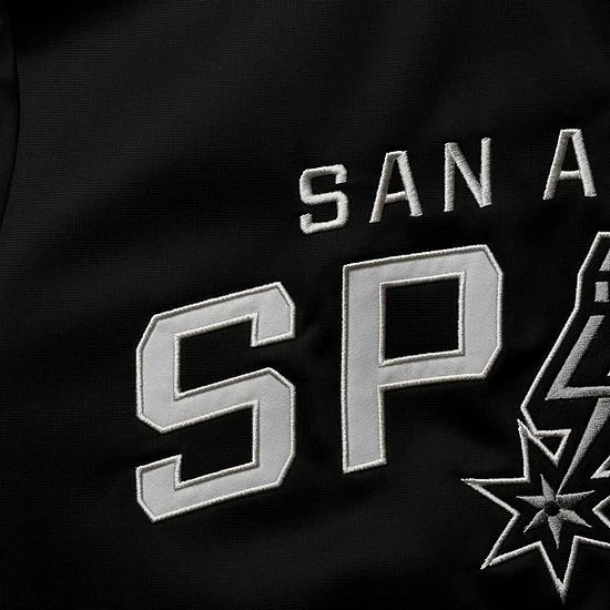 Men's G-III Sports By Carl Banks Black/White San Antonio Spurs Zone Blitz Tricot Full-Zip Track Jacket 5 Men's G-III Sports By Carl Banks Black/White San Antonio Spurs Zone Blitz Tricot Full-Zip Track Jacket - Image 5
