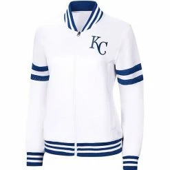 Women's G-III 4Her By Carl Banks White Kansas City Royals Pre-Game Full-Zip Track Jacket -G-III Sales Store unnamed file 207