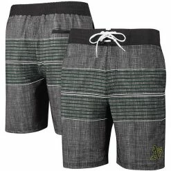 Men's G-III Sports By Carl Banks Charcoal Oakland Athletics Horizon Volley Swim Trunks
