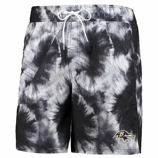 Men's G-III Sports By Carl Banks Black Baltimore Ravens Splash Volley Swim Shorts 3 Men's G-III Sports By Carl Banks Black Baltimore Ravens Splash Volley Swim Shorts - Image 3