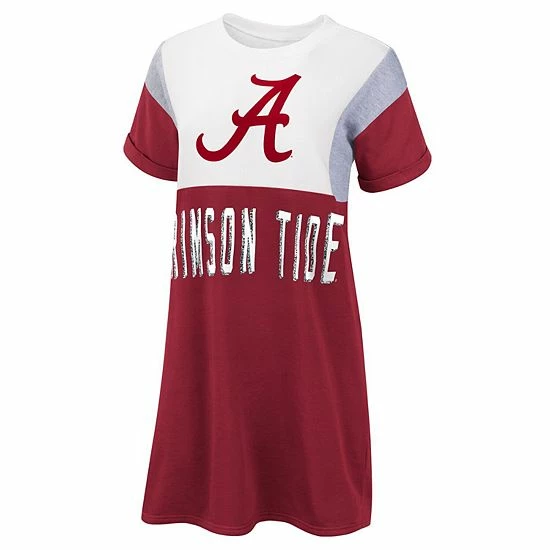 Women's G-III 4Her By Carl Banks Crimson/White Alabama Crimson Tide 3rd Down Short Sleeve T-Shirt Dress 3 Women's G-III 4Her By Carl Banks Crimson/White Alabama Crimson Tide 3rd Down Short Sleeve T-Shirt Dress - Image 3