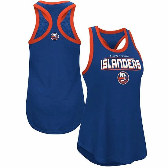 Women's G-III Sports By Carl Banks Royal New York Islanders Showdown Slub Racerback Tank Top 1 Women's G-III Sports By Carl Banks Royal New York Islanders Showdown Slub Racerback Tank Top