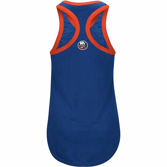 Women's G-III Sports By Carl Banks Royal New York Islanders Showdown Slub Racerback Tank Top 2 Women's G-III Sports By Carl Banks Royal New York Islanders Showdown Slub Racerback Tank Top - Image 2