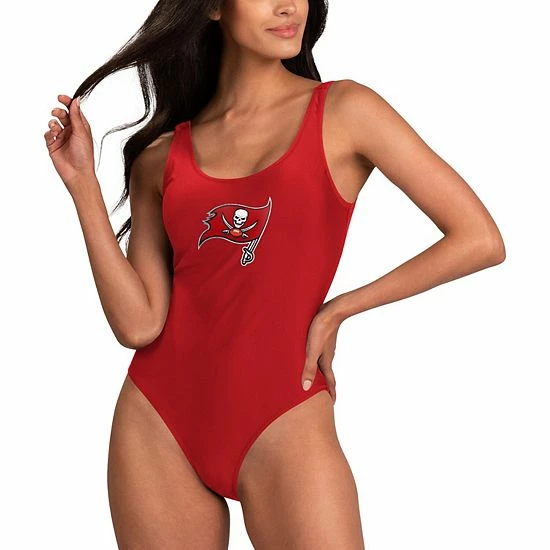 Women's G-III 4Her By Carl Banks Red Tampa Bay Buccaneers Making Waves One-Piece Swimsuit 1 Women's G-III 4Her By Carl Banks Red Tampa Bay Buccaneers Making Waves One-Piece Swimsuit