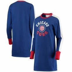 G-III Sales Store 27 Women's G-III 4Her By Carl Banks Royal Chicago Cubs Hurry Up Offense Long Sleeve Dress