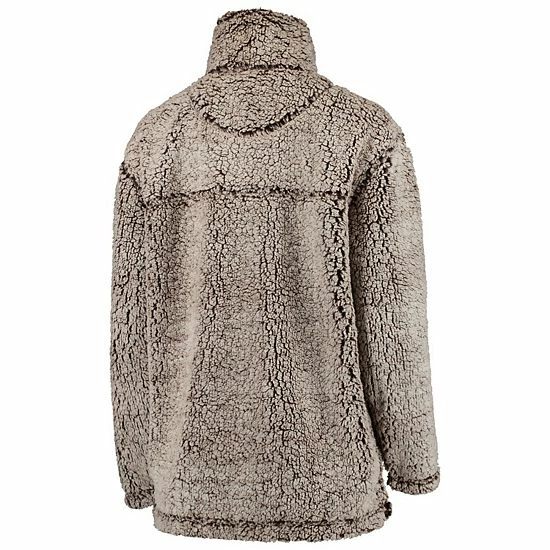 G-III Women's Brown Cleveland Browns Sherpa Quarter-Zip Pullover Jacket 4 G-III Women's Brown Cleveland Browns Sherpa Quarter-Zip Pullover Jacket - Image 4