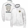 Women's G-III 4Her By Carl Banks White Milwaukee Brewers Gamer Full-Zip Track Jacket