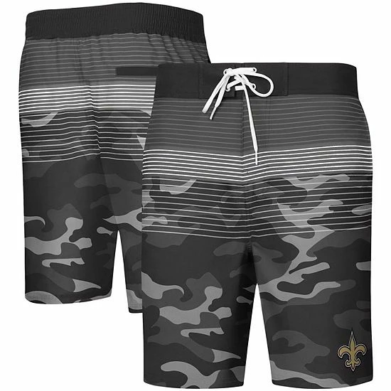 Men's G-III Sports By Carl Banks Black New Orleans Saints Wave Swim Trunks 2 Men's G-III Sports By Carl Banks Black New Orleans Saints Wave Swim Trunks - Image 2