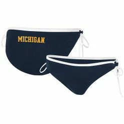 G-III Sales Store 7 Women's G-III 4Her By Carl Banks Navy Michigan Wolverines Perfect Match Bikini Bottom