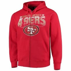 Men's G-III Sports By Carl Banks Scarlet San Francisco 49ers Perfect Season Full-Zip Hoodie -G-III Sales Store unnamed file 2559