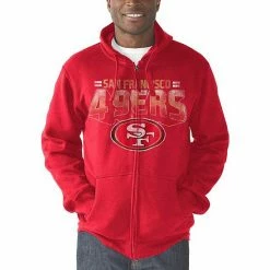 Men's G-III Sports By Carl Banks Scarlet San Francisco 49ers Perfect Season Full-Zip Hoodie -G-III Sales Store unnamed file 2561