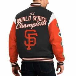 Men's G-III Sports By Carl Banks Black San Francisco Giants Franchise Full-Snap Varsity Jacket 5 Men's G-III Sports By Carl Banks Black San Francisco Giants Franchise Full-Snap Varsity Jacket -G-III Sales Store unnamed file 2635