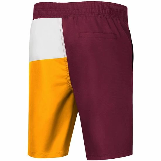 Men's G-III Sports By Carl Banks Wine/Gold Cleveland Cavaliers Breeze Color Block Swim Trunks 4 Men's G-III Sports By Carl Banks Wine/Gold Cleveland Cavaliers Breeze Color Block Swim Trunks - Image 4
