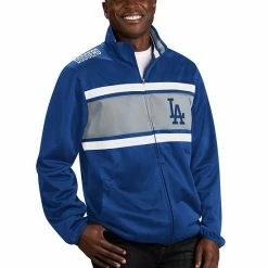 Men's G-III Sports By Carl Banks Royal Los Angeles Dodgers Off Tackle Full-Zip Track Jacket