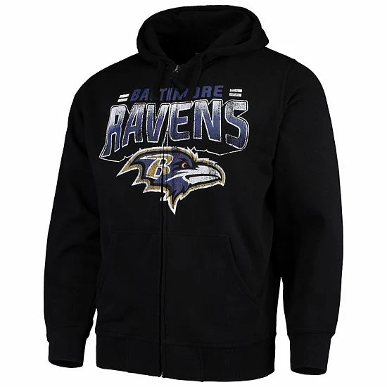 Men's G-III Sports By Carl Banks Black Baltimore Ravens Perfect Season Full-Zip Hoodie 3 Men's G-III Sports By Carl Banks Black Baltimore Ravens Perfect Season Full-Zip Hoodie - Image 3