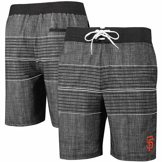 Men's G-III Sports By Carl Banks Charcoal San Francisco Giants Horizon Volley Swim Trunks 1 Men's G-III Sports By Carl Banks Charcoal San Francisco Giants Horizon Volley Swim Trunks