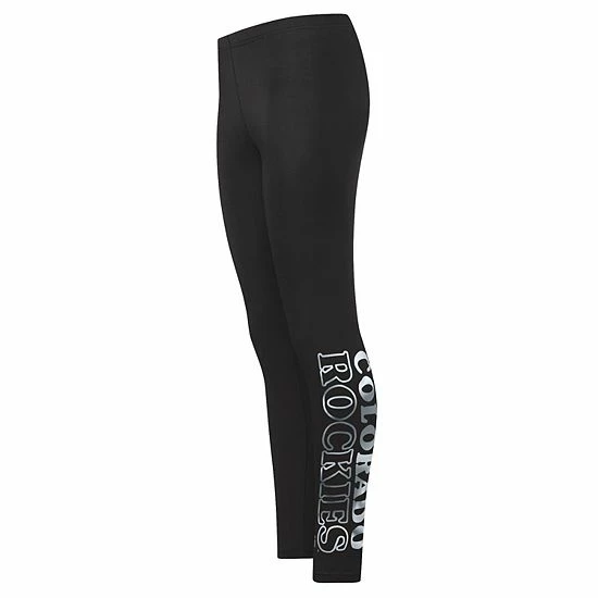 Women's G-III 4Her By Carl Banks Black Colorado Rockies Stadium Leggings 3 Women's G-III 4Her By Carl Banks Black Colorado Rockies Stadium Leggings - Image 3