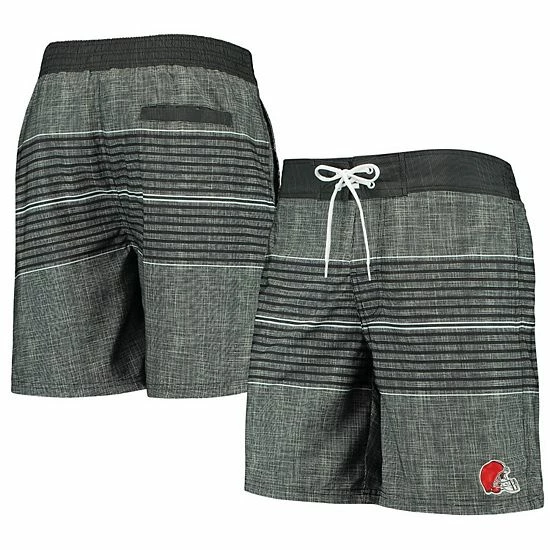 Men's G-III Sports By Carl Banks Black Cleveland Browns Horizon Swim Shorts 1 Men's G-III Sports By Carl Banks Black Cleveland Browns Horizon Swim Shorts