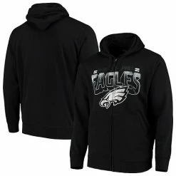 Men's G-III Sports By Carl Banks Black Philadelphia Eagles Perfect Season Full-Zip Hoodie