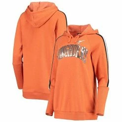 Women's G-III Sports By Carl Banks Texas Orange Texas Longhorns Double Team Tunic Raglan Pullover Hoodie