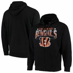 Men's G-III Sports By Carl Banks Black Cincinnati Bengals Perfect Season Full-Zip Hoodie