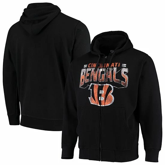 Men's G-III Sports By Carl Banks Black Cincinnati Bengals Perfect Season Full-Zip Hoodie 2 Men's G-III Sports By Carl Banks Black Cincinnati Bengals Perfect Season Full-Zip Hoodie - Image 2